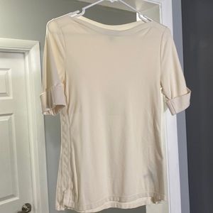 Cream Ralph Lauren boatneck top size medium